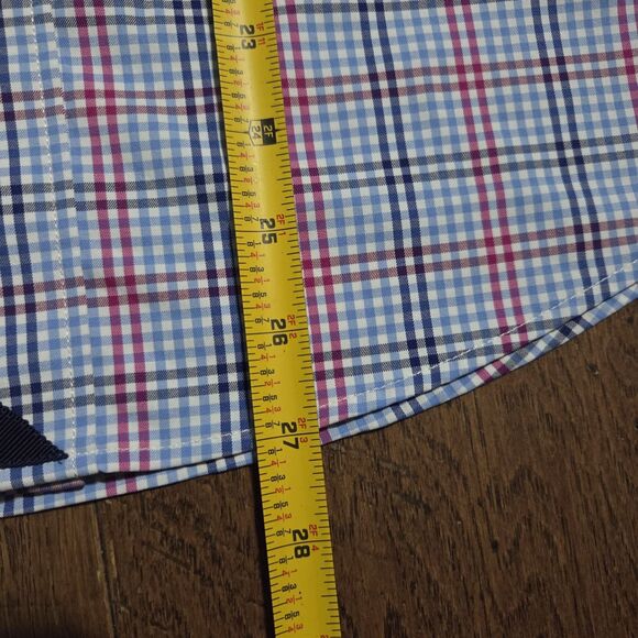 UNTUCKit Performance Mens Shirt Small S Slim Fit Plaid Long Sleeve Casual Nylon - Picture 8 of 8